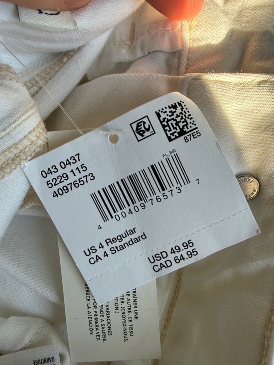 American Eagle White super High-Rise baggy wide leg ankle jeans 4 regular NWT - Picture 5 of 6